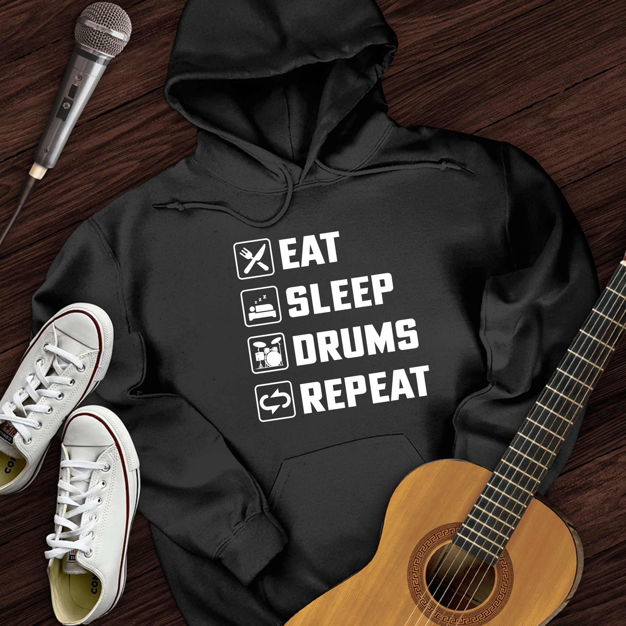 Eat, Sleep, Drums, Repeat Hoodie