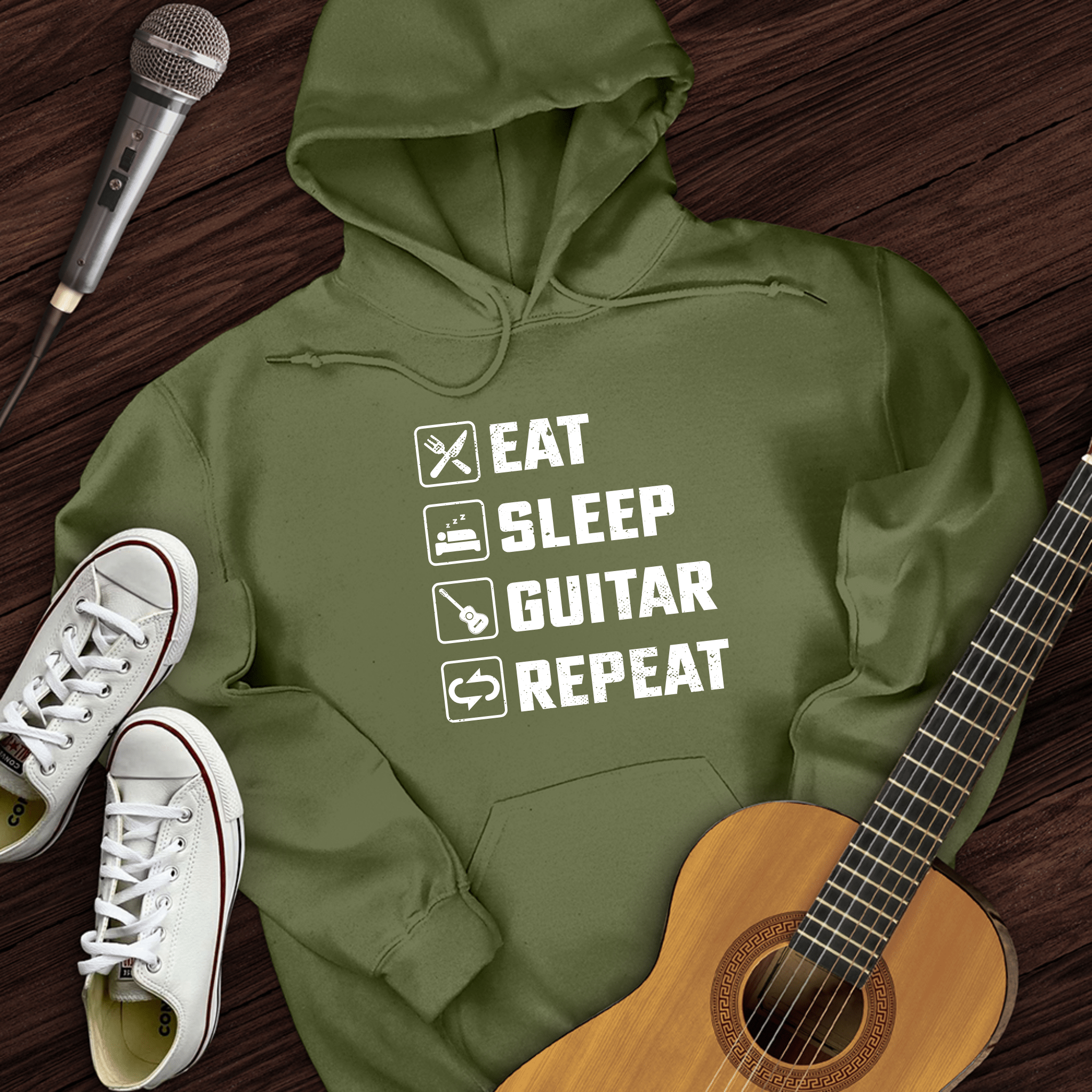 Eat, Sleep, Guitar, Repeat Hoodie