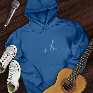 Acoustic Guitar Heart Beat Hoodie