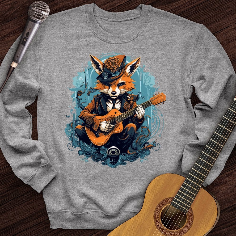 Fox Playing Guitar Crewneck
