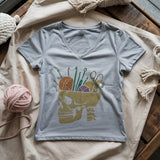 Murder Yarn Lady V-neck