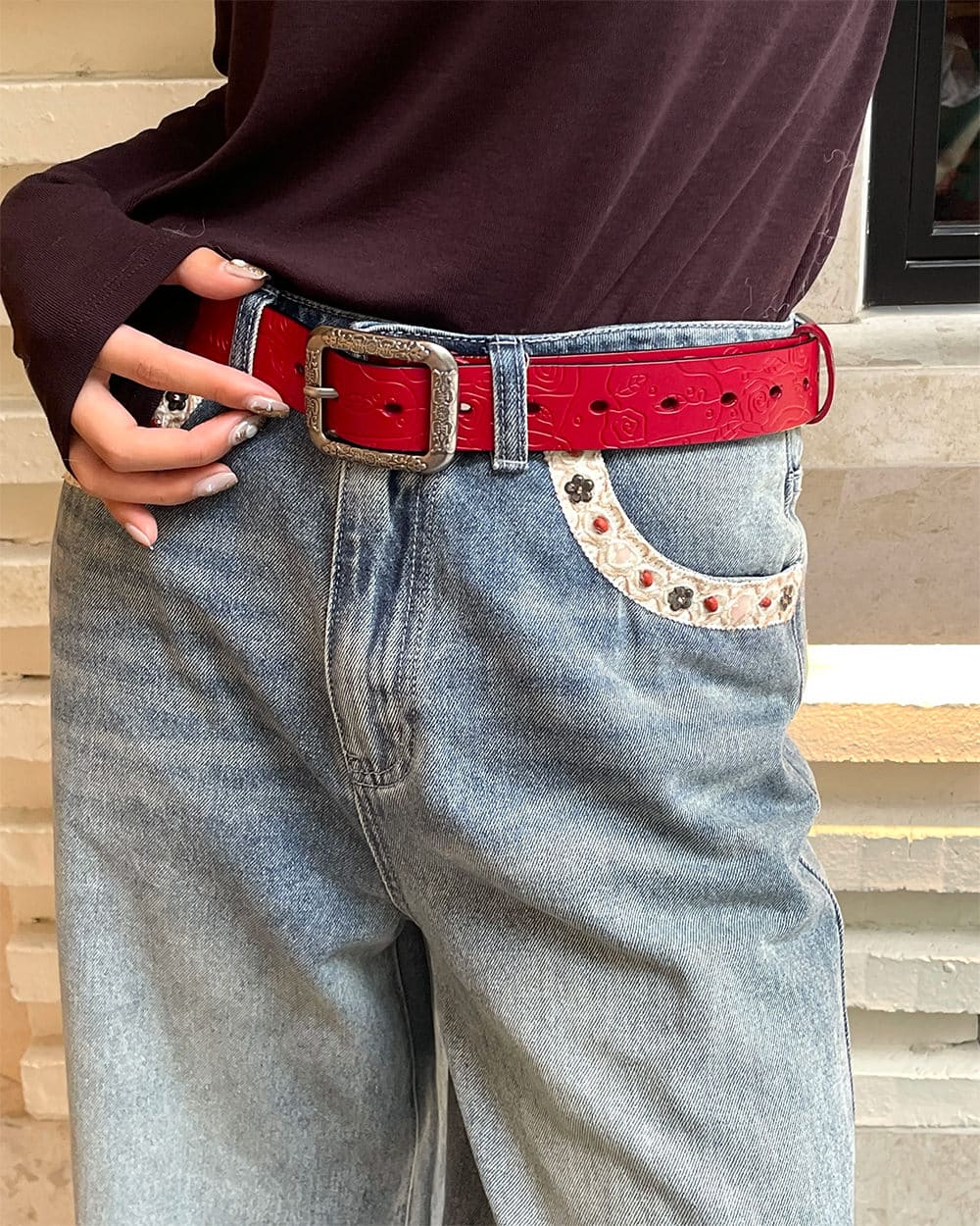 Secret Garden Leather Belt