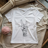 Crocheting Rock Lady V-neck