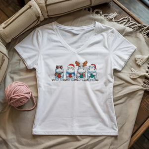 Hippo Knitmas Lady V-neck
