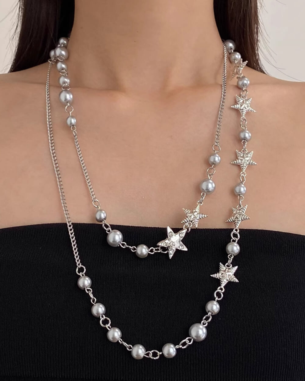 Y2K Star Layered Necklace