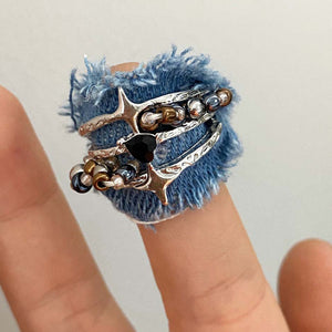 Y2K Denim Bead Ring