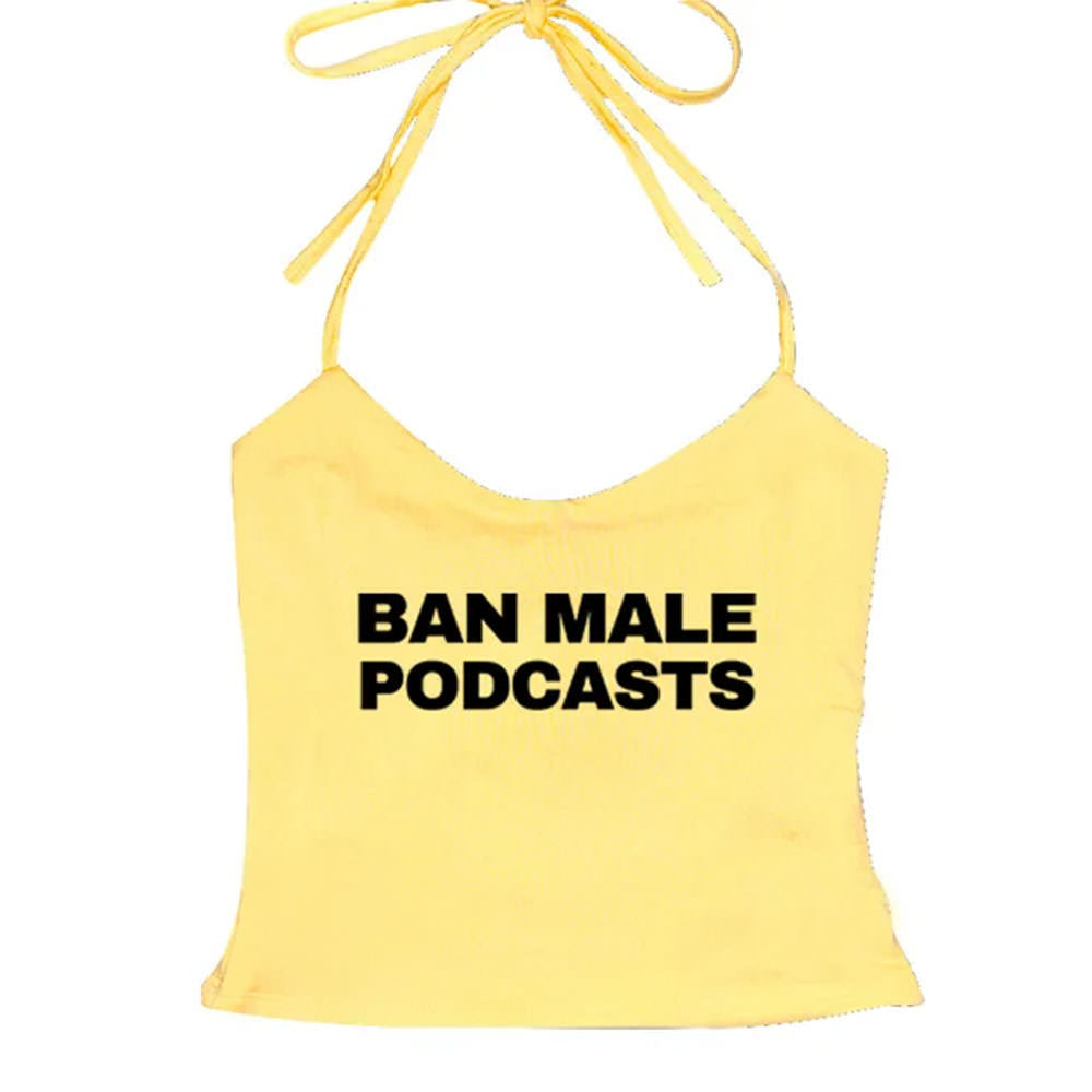Y2K Style Podcasts Halter Top